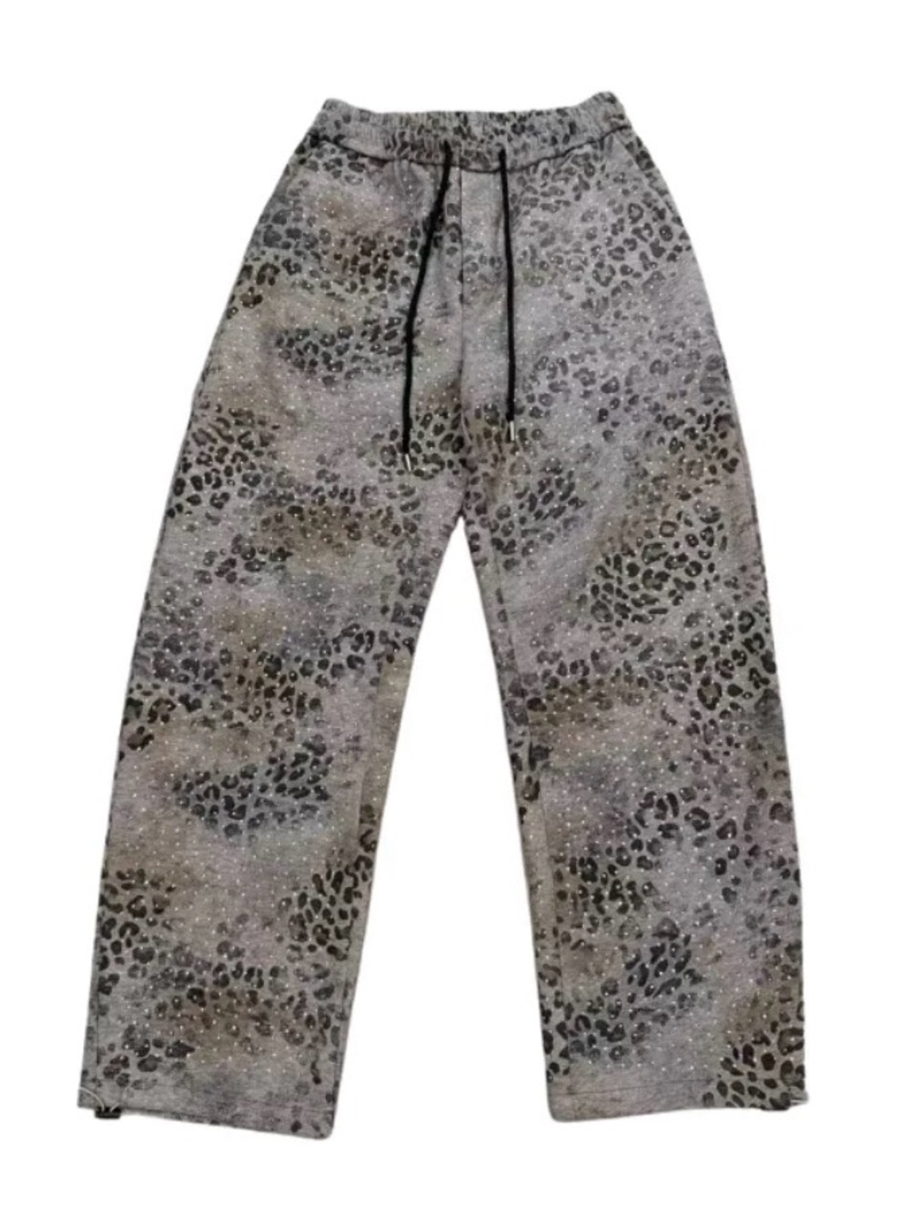 NWT VYBES Snow Leopard Bling Sweatpants M